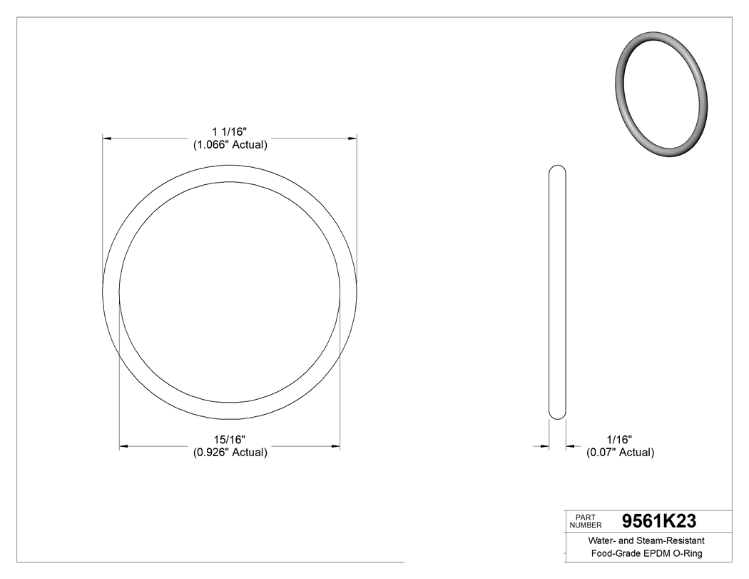 Technical drawing - 9561K23